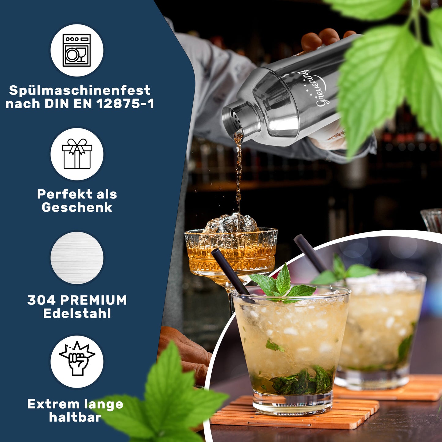 GREVENING Cocktail Set Essential - 7-teilig